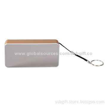 Fashion box shape power bank, beautiful golden color, 2,600mAh capacity